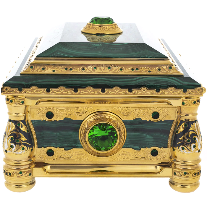 The casket of malachite "Family" is large, Zlatoust
