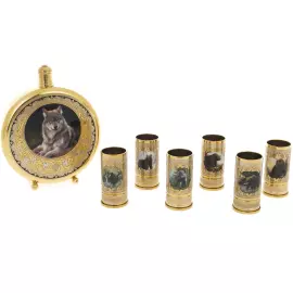 Hunting set "Wolf and bear" with an axe, Zlatoust