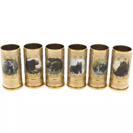 Hunting set "Wolf and bear" with an axe, Zlatoust