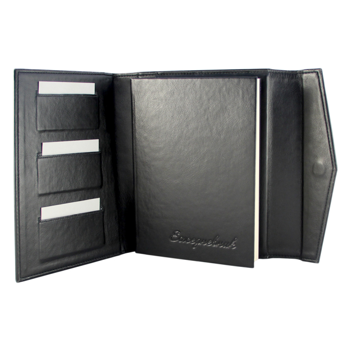 A5 leather-bound diary