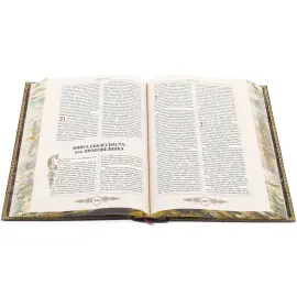 Подарочная книга в кожаном переплёте "Библия с иллюстрациями русских художников" в коробе