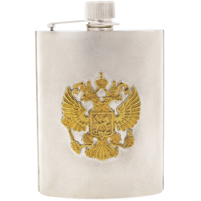 Silver flask "Coat of Arms of the Russian Federation"