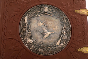 Leather-bound gift book "Hunting" (K. Bluchel) in a box