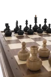 Игровой набор (шахматы, шашки, нарды, домино, карты, кости) из массива черного дуба