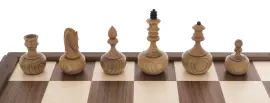 Игровой набор (шахматы, шашки, нарды, домино, карты, кости) из массива черного дуба