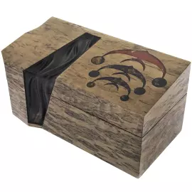 Шкатулка для часов "Дежавю" из тонированной карельской березы