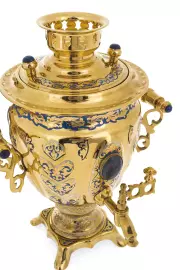 Самовар с блюдом "Лазурь" Златоуст