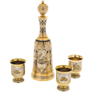 Set of damask and 3 stacks of "Military equipment" Zlatoust