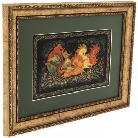 Панно "Зимняя Тройка" Хамов, Палех