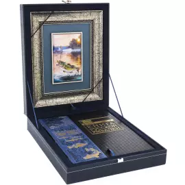 Gift set with a book and a panel "Wild pike perch"