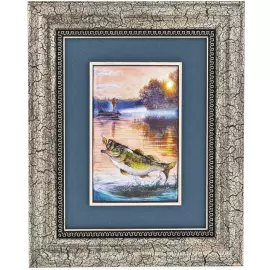 Gift set with a book and a panel "Wild pike perch"