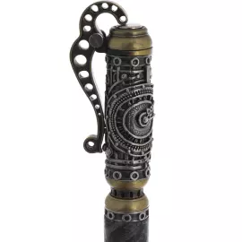 Roller handle made of boxwood elder cap "Steampunk"