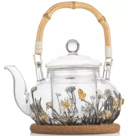 Чайник из серебра "Ромашка"