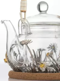 Чайник из серебра "Ромашка"