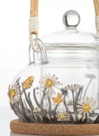 Чайник из серебра "Ромашка"