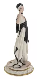 Статуэтка "Дама" черно-белая