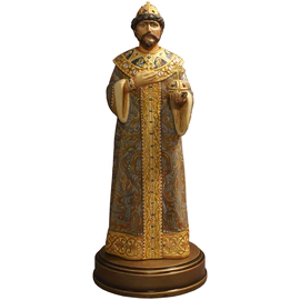 Statuette made of solid alder "Tsar Fyodor Ioannovich" from the collection "History of the Russian State"