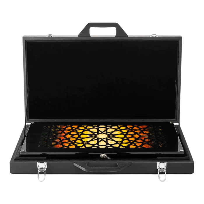Backgammon made of ash and amber "The Sun of Arabia"