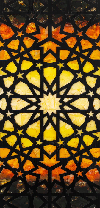 Backgammon made of ash and amber "The Sun of Arabia"