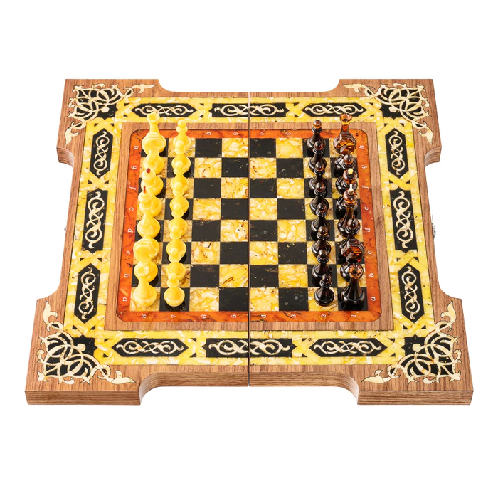 Chess made of amber "Arabic"
