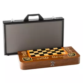 Шахматы из янтаря "Классические" мореный дуб