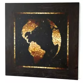 Панно из янтаря "Планета Земля"