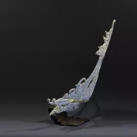 Highly artistic sculpture "Tailwind. Fair wind" from a mammoth tusk