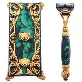 Бритвенный станок, малахит