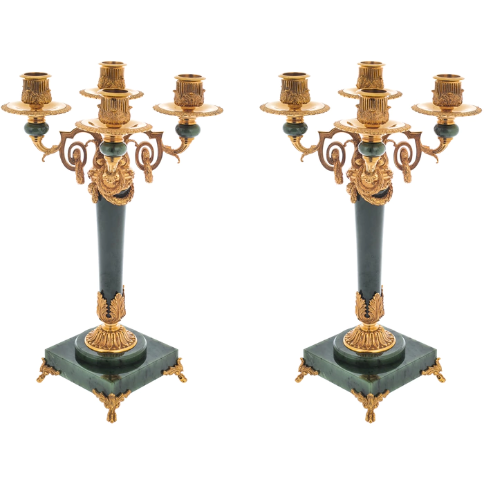 Hermitage jade candelabra
