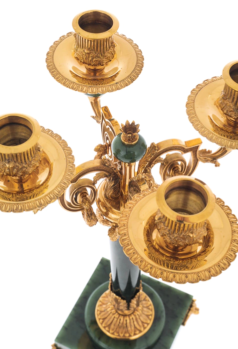 Hermitage jade candelabra