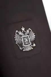 Фляга в коже "Федерация" с серебряной накладкой