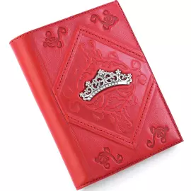 Обложка для документов "Диадема" с серебряной накладкой