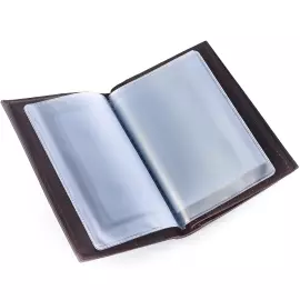 Обложка для документов "Федерация" с серебряной накладкой