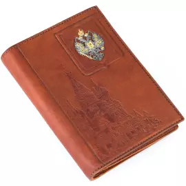 Обложка для документов "Отчизна" с серебряной накладкой