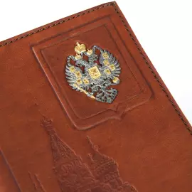 Обложка для документов "Отчизна" с серебряной накладкой