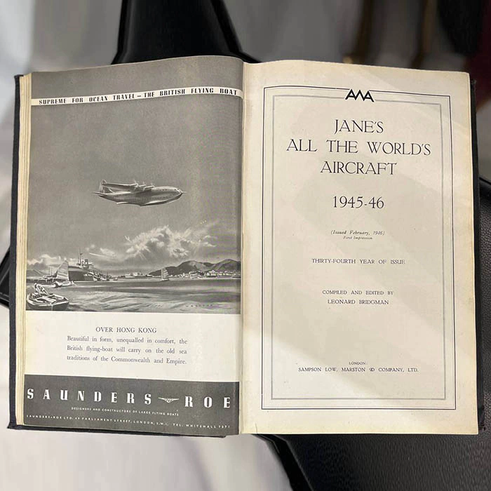 Catalog of the world's aircraft "Jane's All the World's Aircraft" Sampson Low, London, 1945-1946