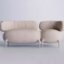 Софа Lymphosofa художника Тараса Желтышева, белая