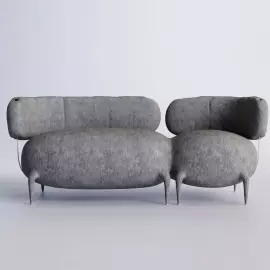 Софа Lymphosofa художника Тараса Желтышева, серая