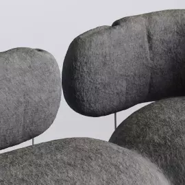 Софа Lymphosofa художника Тараса Желтышева, серая