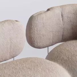 Софа Lymphosofa художника Тараса Желтышева, белая