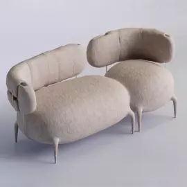 Софа Lymphosofa художника Тараса Желтышева, белая