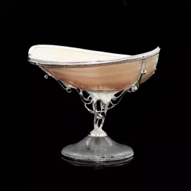 Серебряная икорница "Божоле" с ложкой