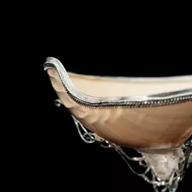 Серебряная икорница "Божоле" с ложкой