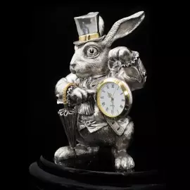 Silver watch "White Rabbit"