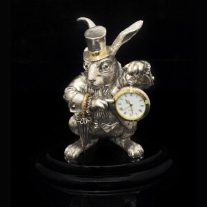 Silver watch "White Rabbit"