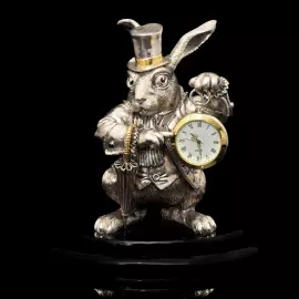 Silver watch "White Rabbit"