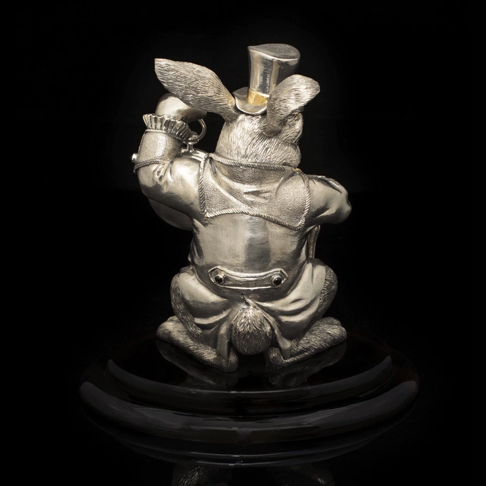 Silver watch "White Rabbit"