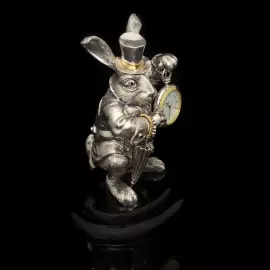 Silver watch "White Rabbit"