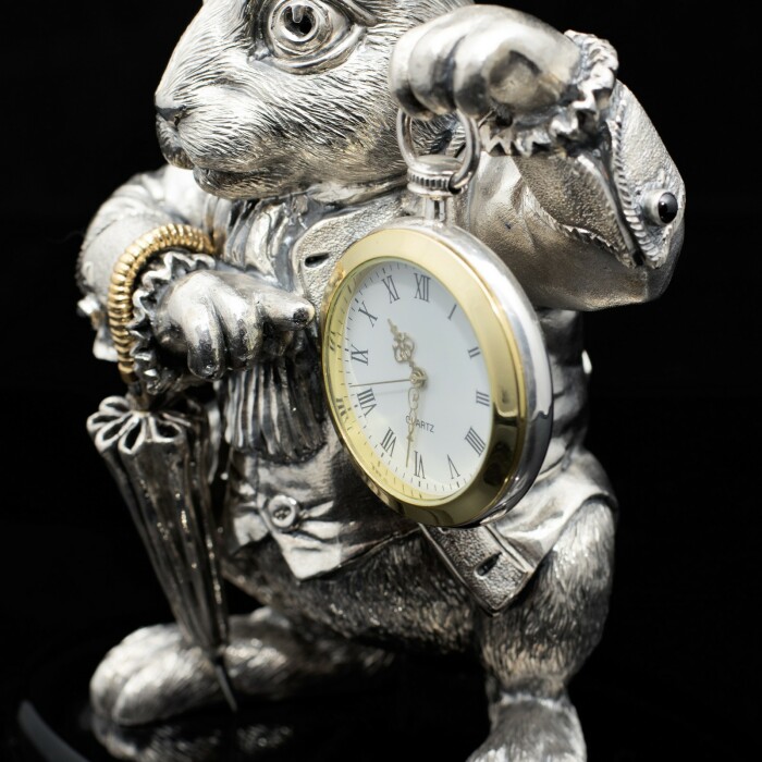 Silver watch "White Rabbit"