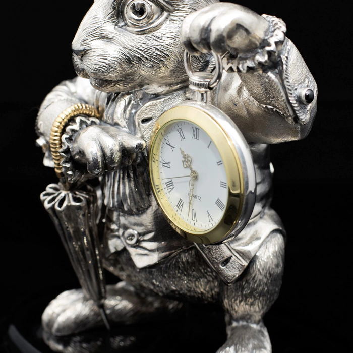 Silver watch "White Rabbit"